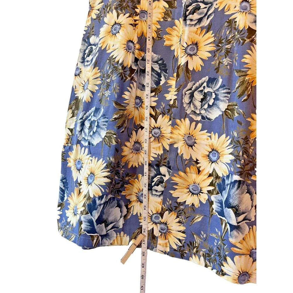 Vintage Denim Faded Glory Y2K Floral print Sundress SIZE 16 - Picture 5 of 5